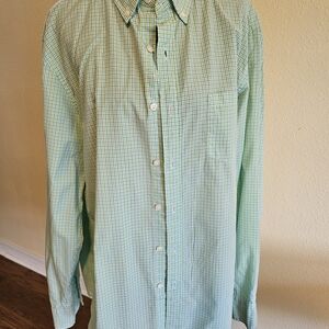 J. Crew Mint Green Plaid Casual Shirt Sz Large